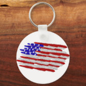 羽毛の米国国旗 キーホルダー (正面)