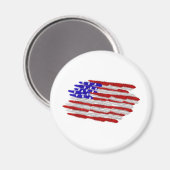 羽毛の米国国旗 マグネット (正面/裏面)
