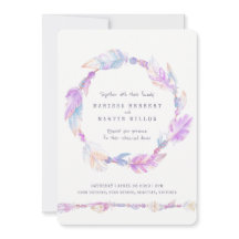 羽毛の紫色の水色のリハーサルディナー