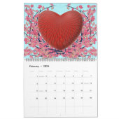 羽毛の絵画 カレンダー (2月 2026)