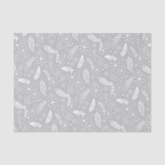 羽毛の花は灰色か何色かである 薄葉紙 (正面)