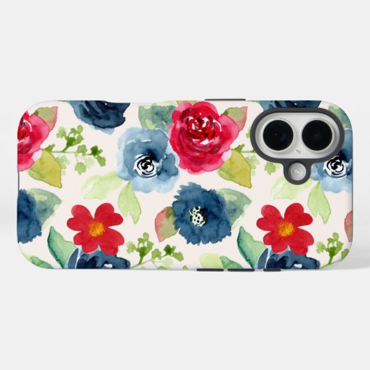 羽毛の花を印刷 Case-Mate iPhoneケース (裏面 (横))
