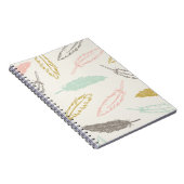 羽毛の落下ジャーナル – アイボリー ノートブック (右側)