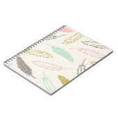 羽毛の落下ジャーナル – アイボリー ノートブック (左側)