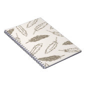 羽毛の落下ジャーナル – グリッター ノートブック (右側)