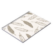 羽毛の落下ジャーナル – グリッター ノートブック (左側)