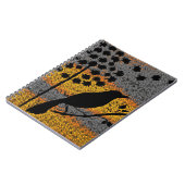 羽毛の螺旋状手帳の間の鳥 ノートブック (左側)