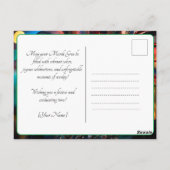 💚💜💛羽毛の豪華さ:マルディグラスの光 ポストカード (裏面)