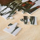 羽毛の雄カラフル鴨 ジグソーパズル (側面)