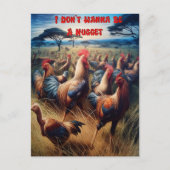 羽毛の集まり:ニワトリは自由にローミング ポストカード (正面)