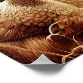 羽毛の集まり:牧草地を徘徊する鶏 ポスター (角)