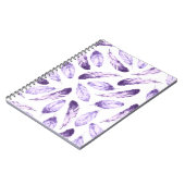 羽毛の飾り継ぎ目のない模様。ウォータータ ノートブック (左側)