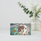 羽毛の鳥かわいいハロウィンアート|過去記事 名刺 (スタンド正面)