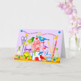 羽毛の鳥が一緒にカード2 カード