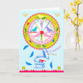 羽毛の鳥が一緒にカード3 カード