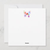 羽毛の鳥が一緒にフラットカード シーズンカード (裏面)