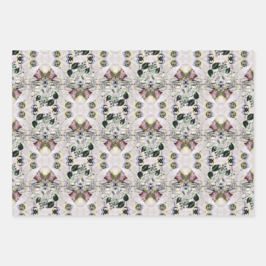 羽毛の鳥が飛んでシート ラッピングペーパーシート (正面3)