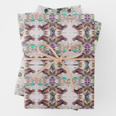 羽毛の鳥が飛んでシート ラッピングペーパーシート (インサイチュ)