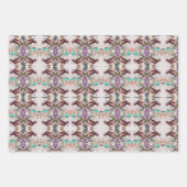 羽毛の鳥が飛んでシート ラッピングペーパーシート (正面)