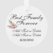 羽毛の鳥の家族 – 友人オーナメント オーナメント (裏面)