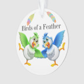 羽毛の鳥の家族 – 友人オーナメント オーナメント (正面)