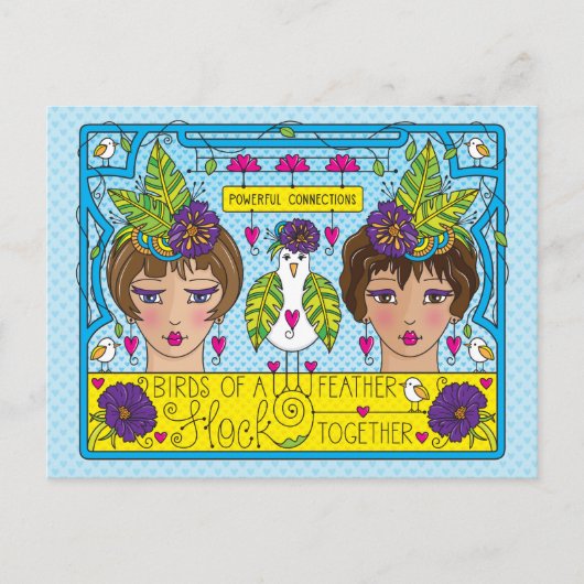 羽毛の鳥 ポストカード (正面)