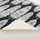 羽毛ぼほ：白黒 シェルパブランケット (3/4)