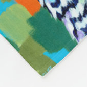 羽毛をつけられた孔雀II フリースブランケット (角)