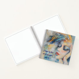 羽毛を持つ神秘的な女性SketchSpiralノート ノートブック
