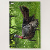 羽毛を表示する成熟した雄の野生のトルコ ジグソーパズル (縦)