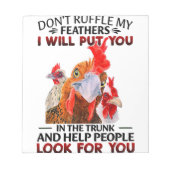 羽毛を逆立てないで鶏を羽織ろう ノートパッド (正面)