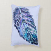 羽毛アクセント枕 – お使いの色 アクセントクッション (裏面(縦))