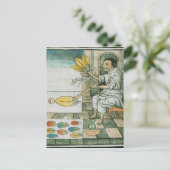 羽毛アステカ職人 ポストカード (スタンド正面)