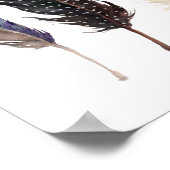 羽毛ウォールアート、印刷可能な羽毛 ポスター (角)