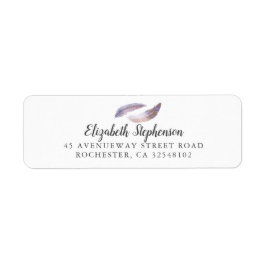 羽毛カップル水の色ボヘミア ラベル