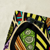 羽毛カラフルカスタム文字ビーチタオル ビーチタオル (インサイチュ)