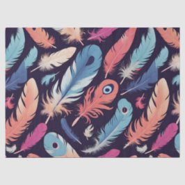 羽毛カラフル分離組織工芸 薄葉紙