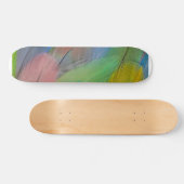 羽毛カラフル板 スケートボード (横)