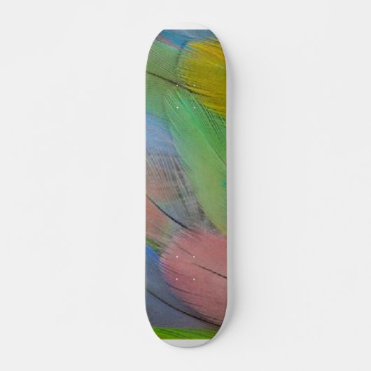 羽毛カラフル板 スケートボード (正面)