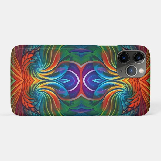 羽毛カラフル渦 Case-Mate iPhoneケース (裏面(横))