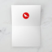 羽毛クラフトの鳥を一緒に折り畳んだカード1 カード (内部)