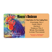 羽毛クラフトラベル ラベル (正面)