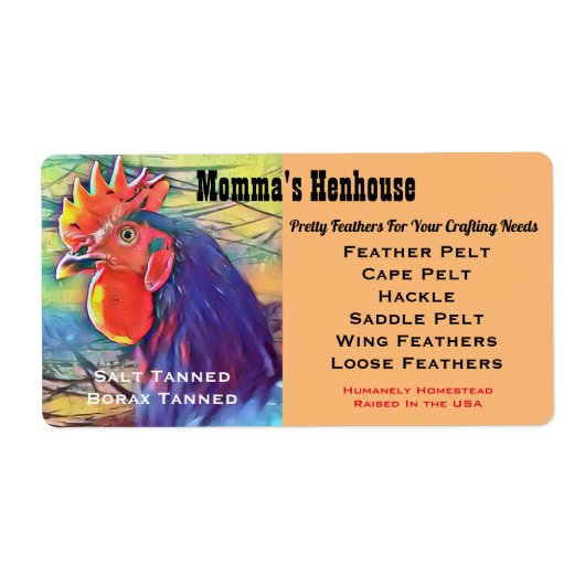 羽毛クラフトラベル ラベル (正面)