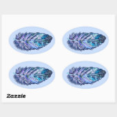 羽毛シール 楕円形シール (シート)