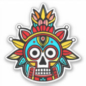 羽毛スカル シール (正面)