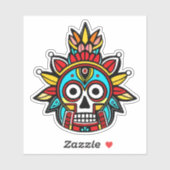 羽毛スカル シール (シート)