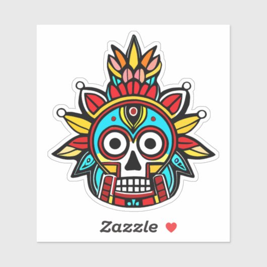 羽毛スカル シール (シート)