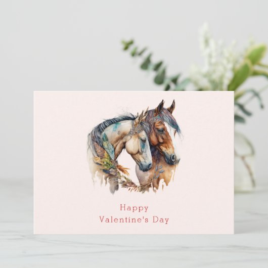 羽毛デコールバレンタインデーのある2頭の馬 シーズンカード (スタンド正面)