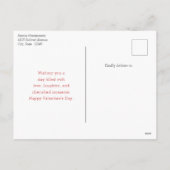 羽毛デコールバレンタインデーのある2頭の馬 シーズンポストカード (裏面)