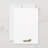 羽毛デュオ |水彩結婚式の招待 招待状 (裏面)